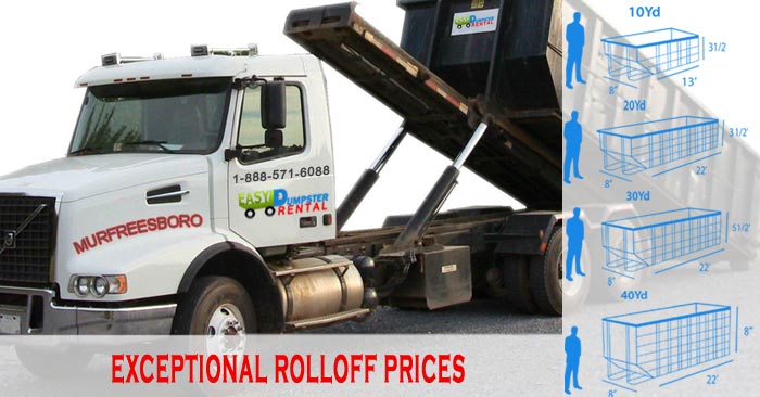 Exceptional Rolloff Prices in Murfreesboro Tennessee