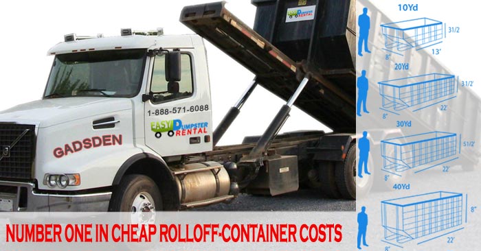 Number One in Cheap Rolloff-Container Costs in Gadsden Alabama