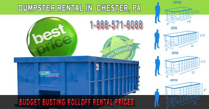 Budget Busting Rolloff Rental Prices in Chester Pennsylvania.