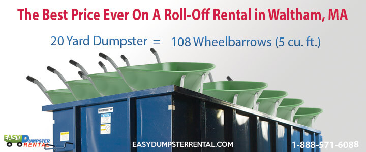 The Best Price Ever On A Roll-Off Rental in Waltham, MA