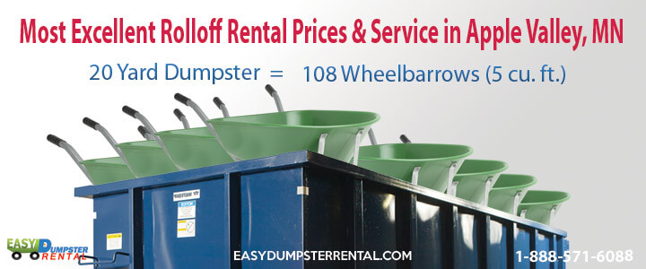 Most Excellent Rolloff Rental Prices & Service in Apple Valley, MN