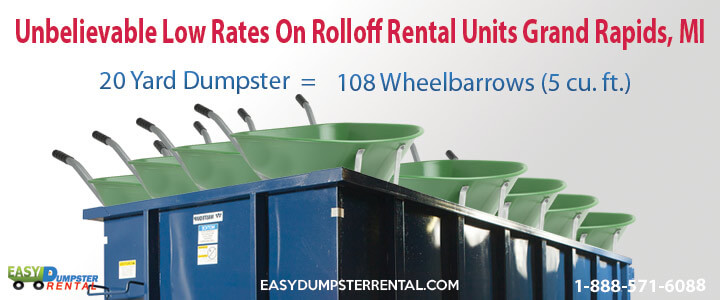 Unbelievable Low Rates On Rolloff Rental Units in Grand Rapids, MI